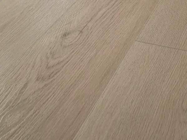 COREtec Pro Enhanced Sharpwell Oak SPC cross-section showing 5mm rigid core cork underlayment 20 mil wear layer