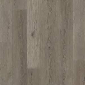Sharpwell Oak COREtec Pro Enhanced SPC plank — 5mm thick 7-inch wide, warm putty-brown