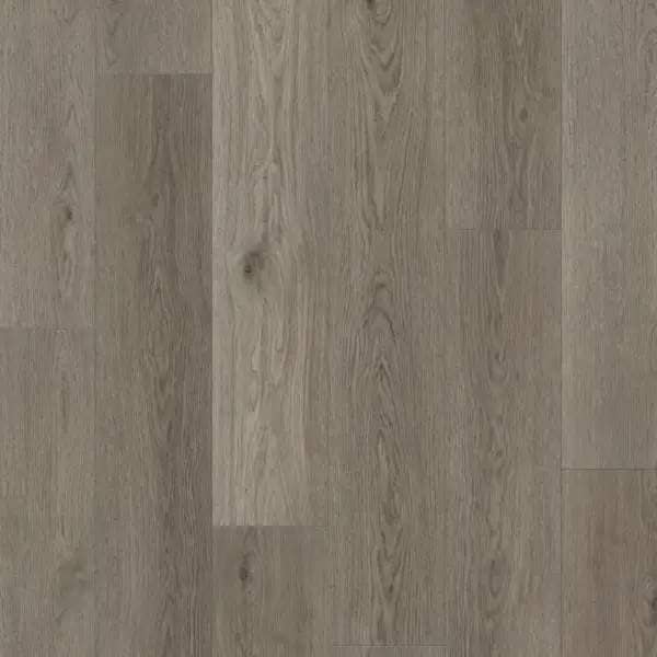 Sharpwell Oak COREtec Pro Enhanced SPC plank — 5mm thick 7-inch wide, warm putty-brown